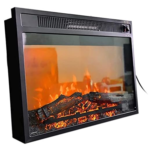 Öppen spis El-kaminram El-spisvärmare Fjärrkontroll Väggmontage 750 1500W värme Planglas
