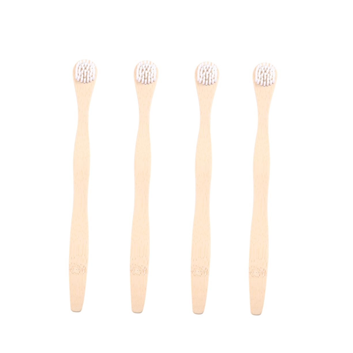 IMIKEYA Tongue Cleaning Brushes 4-piece Set Tongue Scraper and Toothbrush White for Improved Breath and Taste