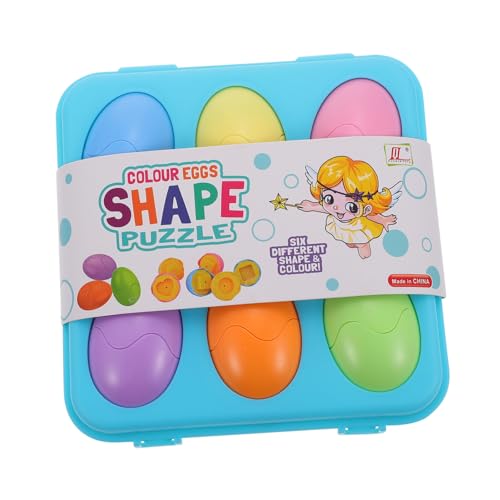PartyKindom Paired Simulated Egg Toys Puzzle Smart Easter Egg Puzzle Toy for Boys and Girls Educational for Months and Months for Easter Fillers and Early Learning