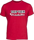reibungsarme Nahtverarbeitung T-Shirt „Get in The Ring“ - rot, Gr. XXL
