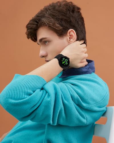 NewJourney Elastisches geflochtenes Armband - Kompatibel mit Google Pixel Watch 3 41mm/2/1, verstellbares Nylonarmband für Google Pixel Watch 3 41mm/2/1(Schwarz)