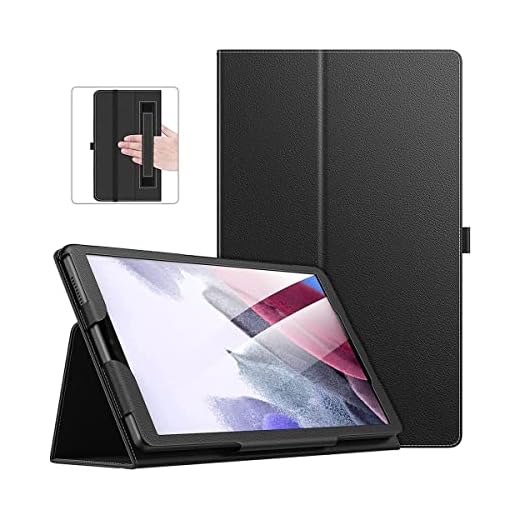 Capa para tablet Samsung Galaxy Tab A7 Lite de 8,7” polegadas (SM-T225/T220) (SM-T500 / T505 / T507) 2021 WB - Capa inteligente, auto hibernação, alça para transporte e suporte para leitura. (Preta)