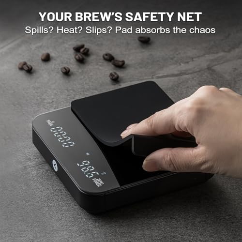 Image of KitchenTour CafeMetric Coffee Scale with Timer 0.1g /2000g - Precision Small Scale for Espresso & Pour Over - Mini Scale with LED Display AAA Battery Black
