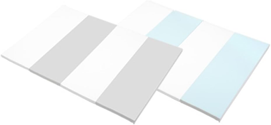 iFAM Shell FIT-in Double-Sided Folder Mat, Gray+White(Front) / Mint+White(Back) (237 x 141 x 4 cm)