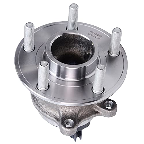 Image of Detroit Axle - 2 Rear Wheel Bearing Hubs for 2012-2018 Ford Focus, Replacement 2013 2014 2015 2016 2017 Focus Wheel Bearing and Hubs Assembly [Without Active Park Assist]