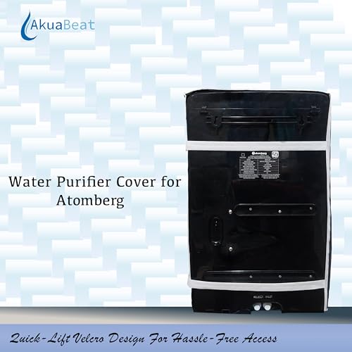 Image of Water Purifier Cover Compatible with Atomberg Intellon RO+UV+UF+Alkaliser - Dustproof, Waterproof, Oil Stain Protection, Transparent Front, Velcro Closure, Fits Wall-Mounted /Table-Top