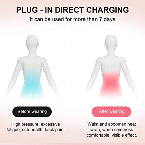 Almofada de aquecimento menstrual elétrica, dispositivo de alívio de dor menstrual recarregável por