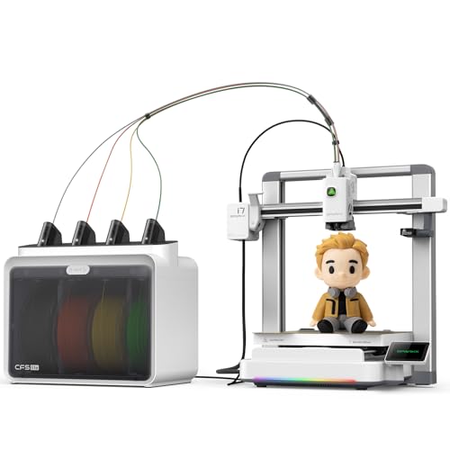 Creality SPARKX I7 Combo 3D Printer Multi Color with CFS Lite AI Photo to 3D Printing 500mm/s High Speed Auto-Leveling Low Noise RGB Light 95% Pre-Assemble Essential Parts 10.24×10.24×10 inch