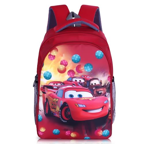 Image of Polyester kids Primary School Backpack, 30 Litres, Cartoon Print, for Tuition, Nursery to 5th Standard Boys and Girls Lightweight cartoon Bag