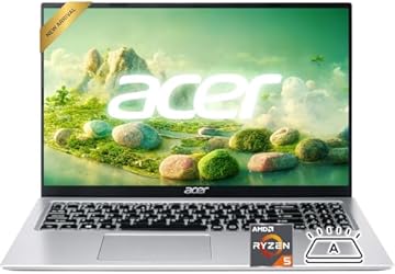 Aspire 3 Premium Slim Laptop Computer with Backlit Keyboard - AMD Ryzen 5 7430U CPU - 8GB RAM - 512GB SSD - 15.6" FHD Display - Fast Wi-Fi 6 - Webcam - Copilot AI Chat - Windows 11 Pro