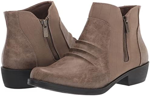 Easy Street Women's Verna Ankle Bootie Boot, Taupe/Taupe Croco, 6 Wide | Image 6