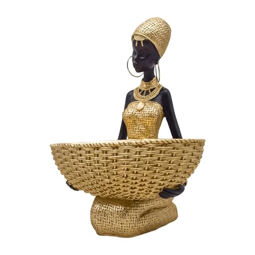 Genérico Figurines africaines | Statue tribale en résine pour bureau - Petites statuettes ethniques décoratives | pour salon, chambre, table, étagère...