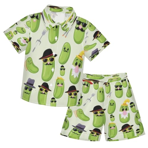 Image of Boccsty Ice Cream Drip Boy Summer Shorts Sets Hawaiian Toddler Boys T-Shirt & Pants 2 Pcs 3T-10T