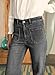 Astylish Wide Leg Jeans for Women Trendy High Waisted Straight Jeans Loose Denim Pants Stretchy Buttoned Baggy with Patch Pockets Size 8 Gray