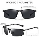 DUCO Mens Sunglasses Polarized Sports Fishing Running Driving Carbon Fiber Sunglasses for Men UV400 Protection DC8277 - Image 3