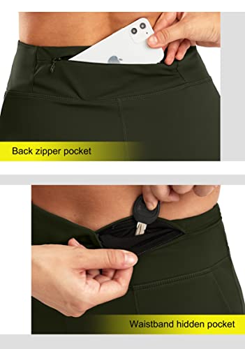 Santiny Women's 6'' Athletic Long Shorts With 4 Pockets High Waisted Bermuda Shorts For Women Walking Running Casual (Olive_Xl) #TOP4