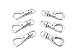 ljdeals Metal Mini Swivel Clasps Lanyard Snap Hook Lobster Claw Clasp Jewelry Findings 7/8" x 5/16" Pack of 50