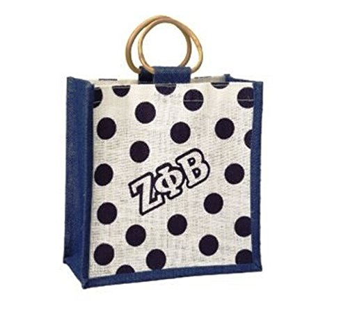 Sorority Mini Polka Dot Jute Bag