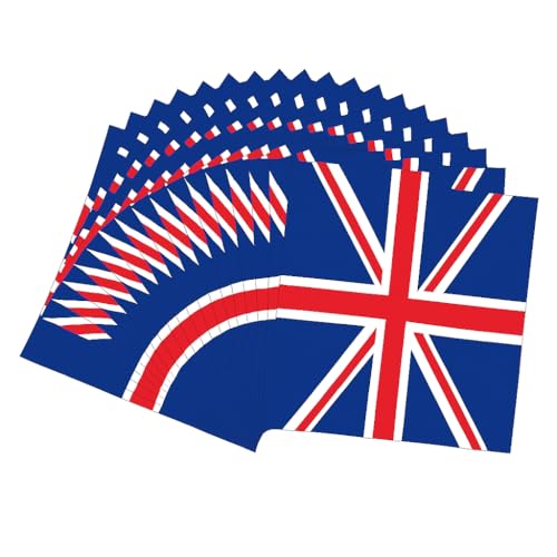 Chtaoxin 20 Pcs Union Jack Napkins Party Disposable Napkin National Day Style Red White and Blue Picnic Decorations Celebration Supplies for British Street Party Barbecue Celebrations.