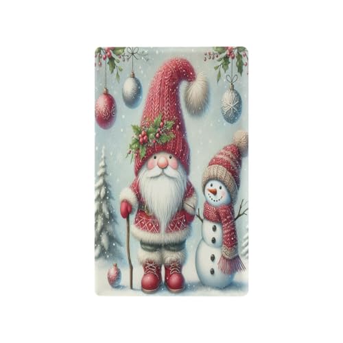 Gnome Snowman Christmas Light Switch Cover Decorative Receptacle Outlet Wall Plate Guard Plastic Wall Outlet Cover for Home Decor Room Office Bathroom (Unused Outlet Cover)