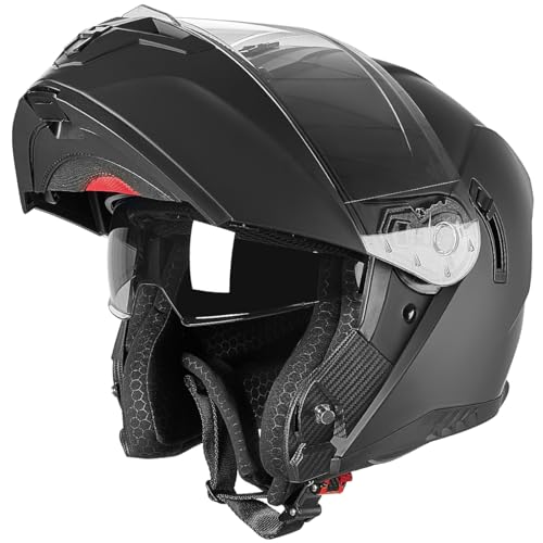 MOCOERL-Motorradhelm Klapphelm Integralhelm Herren Damen mit verstärktem...