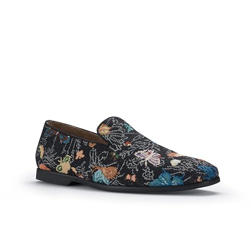 Image of Ferro Aldo Men's Slip-On Loafers | Woven Espadrille & Classic Styles | Casual & Formal Dress Shoes