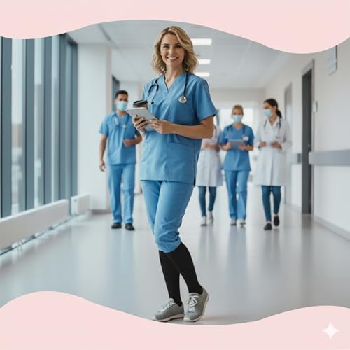 Image of Sooverki Compression Socks for Women & Men 6 Pairs is Best Supportive Knee High Stockings for Circulation, Travel, Nurses