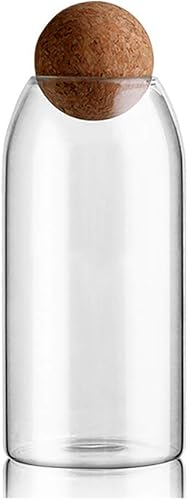 Miniatura 8 de Contenedor de vidrio transparente de 27.1 fl oz27 onzas con tapa redonda para café, especias, dulces, sal, galleta de terrario fresco