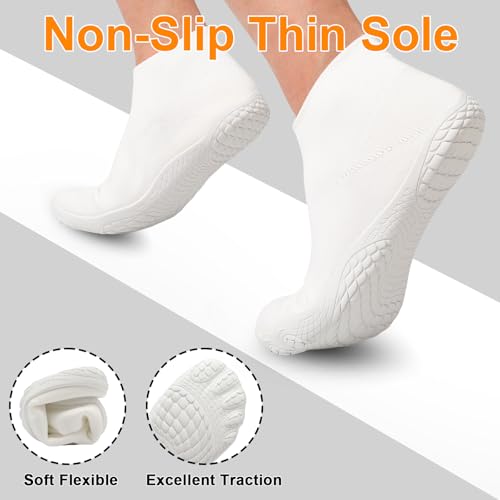 Image of Barefoot Socks Shoes for Women Men | Wide Toe Box, Zero Drop Feel, Slip-On Sock Fit, Durable Rubber Sole, Removable Insole, for Gym, Beach, Travel, Outdoors