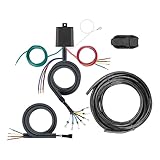 CURT 59004 Universal 7-Way Custom Towing Harness with HD Converter Module, Backup, and Brake Control Harness