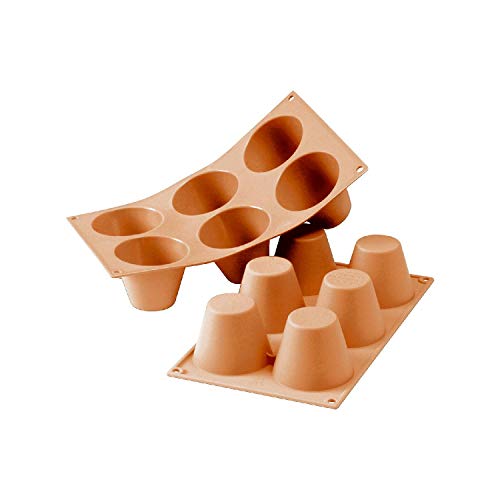Silikomart 20.052.00.0060 SF 052 MUFFIN - SILICONE MOULD ø75 H 60 MM, Gold