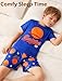 Mikrdoo Big Boys Pajamas Classic Pull On PJs 2 Pcs Kids Pajamas Fashion Sleepwear, Blue Basketball, Size 12 Years