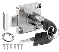 Litensh Nockenschloss mit Schlüssel gleich, Sicherheit Schrankschloss Schrankschloss Schubladenschloss Möbelschloß Briefkastenschloss Aufschraubschloss (Silber)