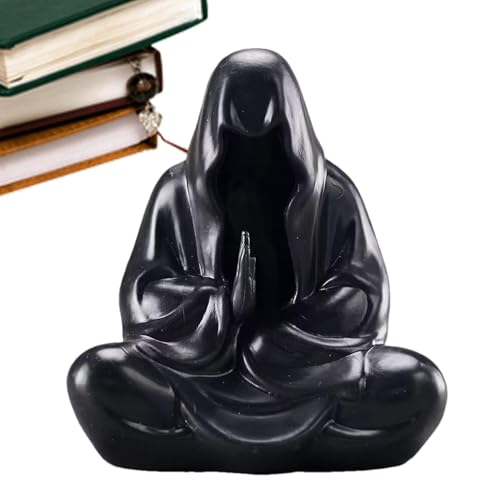 Decorazione Uomo in Nero, Statua Uomo in Nero - Scultura di figura modello gotico - Meditazione del Buddha senza fase per il display del desktop del soggiorno di casa