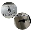 26115-T Round Fan Control Light Dimmer Switch Knob, 0.25 Inch Dia D Shaped Shaft (2,Light Almond)
