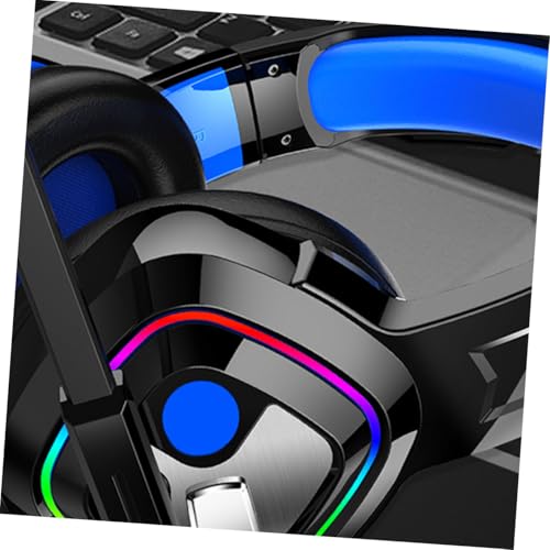 Casque de jeu RGB Veemoon bleu idéal pour les sessions de streaming sur PC