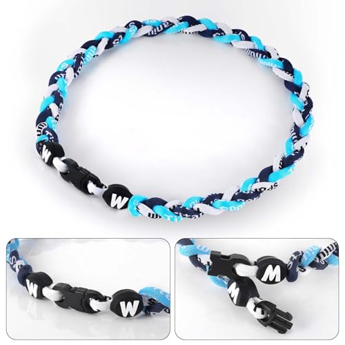 Image of Willtok Premium 18inch Baseball Necklace w /Nylon Tri-Braided Rope Tornado Design