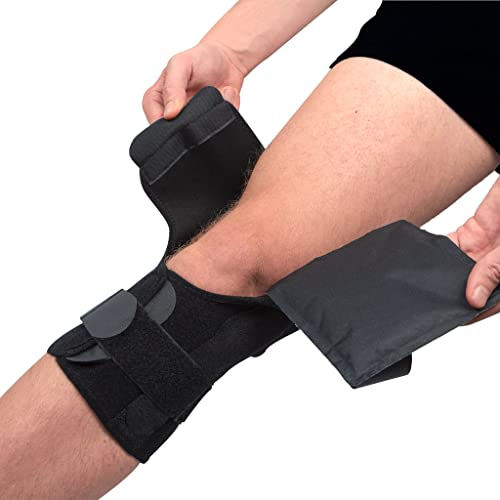 Ezy Wrap Dual Axis Hinged Knee Brace – Adjustable Wrap Around Knee Braces For Knee Pain Relief – Knee Wraps – Knee Support For Women & Men – Single/Black #TOP2