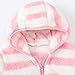 Overstock Items Clearance All Prime Toddler Boys Girls Winter Long Sleeve Fashion Fleece Stripe Thick Warm Hooded Tops Soft Coat Boys Clearance Items (Pink, 6-12 Months)
