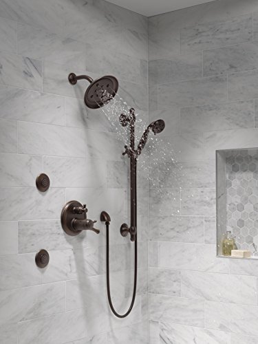 Delta Faucet 3-Spray H2Okinetic Slide Bar Hand Held Shower With Hose, Venetian Bronze 51308-Rb #TOP6