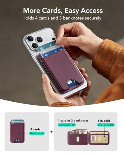 Image of ESR for MagSafe Wallet with Adjustable Stand, 5 Card Holder