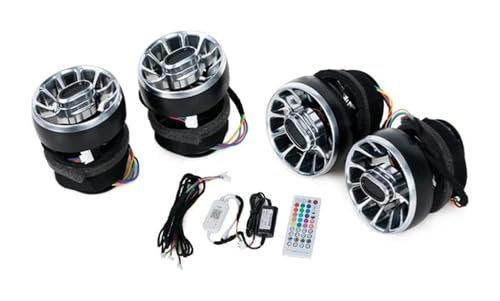 Rejilla De Aire Acondicionado Coche para Smart Salpicadero Delantero Coche Inteligente Aire Acondicionado Salida Ventilación Molduras Interiores Turbo Accesorios Compatibles con Rejilla(B-4pcs)