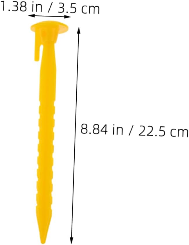 POPETPOP 36pcs Heavy Duty Plastic Tent Stakes for Camping Beach Outdoor Use Anchoring Pegs for Tents Tarps Umbrellas Serrated Ground Nails for Quick Installation