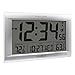 La Crosse Technology 513-1311OT Jumbo Atomic Digital Wall Clock with Out Temperature, Silver, 16.14