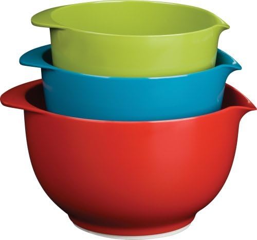 Trudeau Melamine Mixing Bowls, Set of 3 by Trudeau