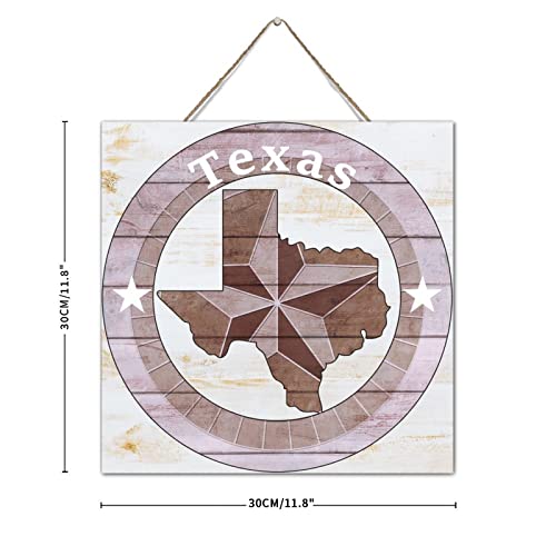 Plaque murale bois étoile du Texas suspendue, objet déco intérieur rustique