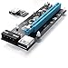 Produktbild CSL - USB 3.0 PCIe 16x zu 1x Extender - PCIe-Adapter-Verlängerungskabel - USB-Adapter - Adapterkarte Erweiterungskarte extern - Mining Rendering Kit - Riser - ideal für Bitcoin Ethereum etc.