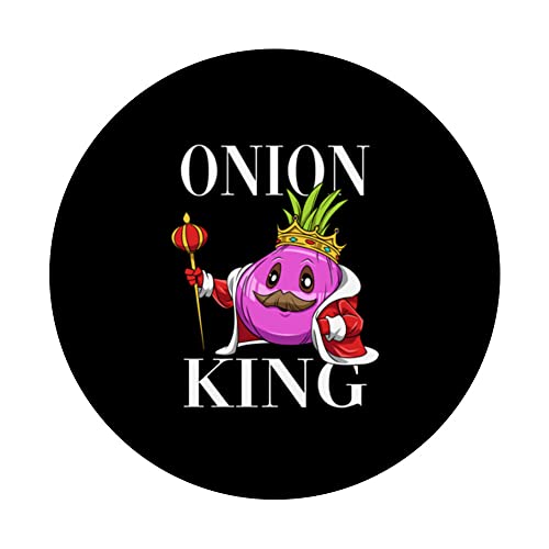 Onion King for a Onion Lover Onion Eater Onion Fans Cook PopSockets Swappable PopGrip, Black - Image 3