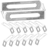 Kisangel 20 Stück Teiliges mit Schlitzloch Schwere Rechteckige Eckstreben für Holzregale Möbelbefestigung Stabile Regalwinkel für Bücherregale und Schränke