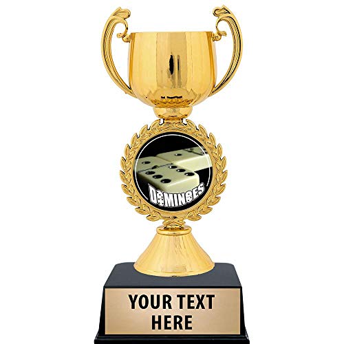 Trofeo Dominoes Copa Oro 6,5" con Grabado Personalizado